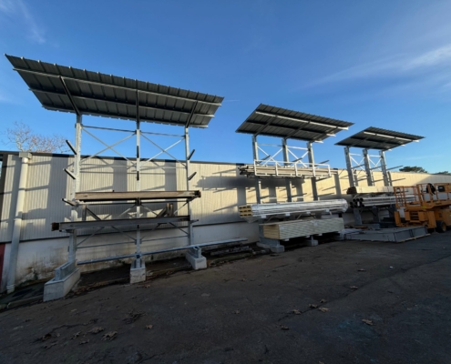 Cantilever extérieur avec toiture